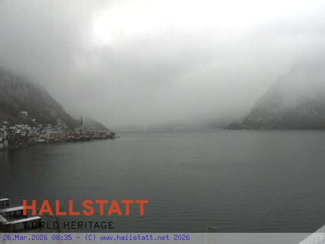 Archiv Foto Webcam Blick auf Hallstatt und den Hallstättersee