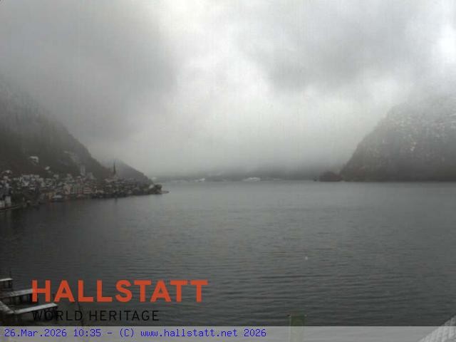 Archiv Foto Webcam Blick auf Hallstatt und den Hallstättersee