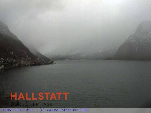 Archiv Foto Webcam Blick auf Hallstatt und den Hallstättersee
