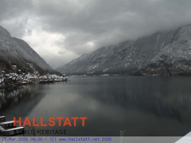Archiv Foto Webcam Blick auf Hallstatt und den Hallstättersee