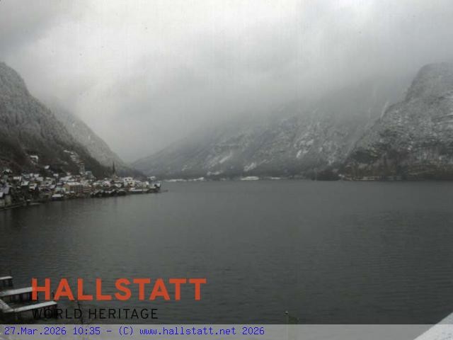 Archiv Foto Webcam Blick auf Hallstatt und den Hallstättersee