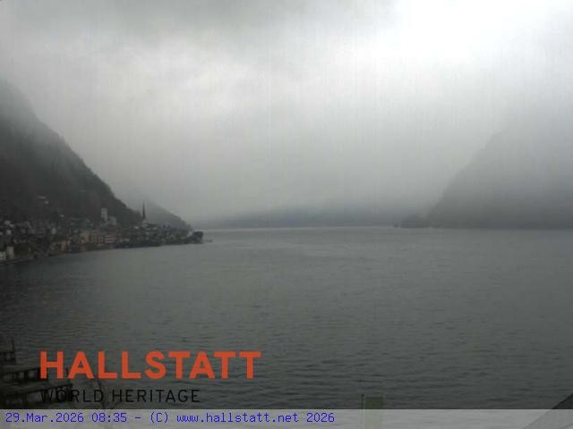 Archiv Foto Webcam Blick auf Hallstatt und den Hallstättersee