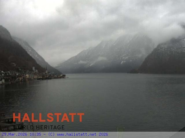 Archiv Foto Webcam Blick auf Hallstatt und den Hallstättersee