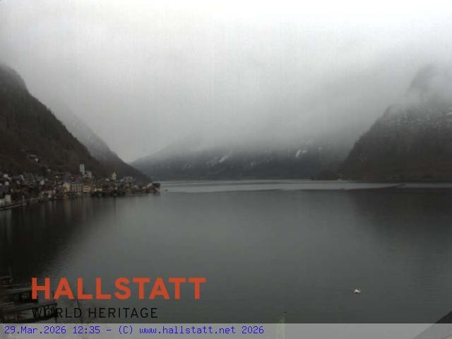 Archiv Foto Webcam Blick auf Hallstatt und den Hallstättersee