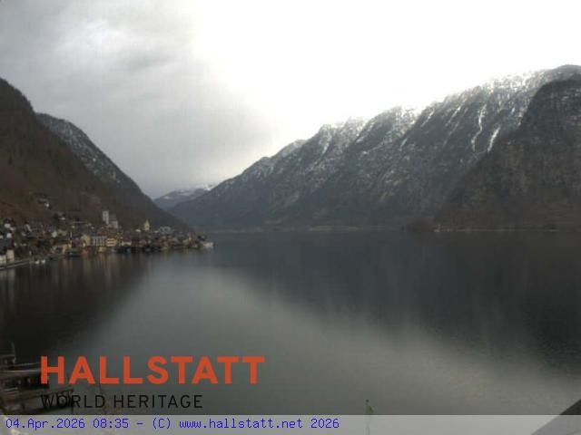 Archiv Foto Webcam Blick auf Hallstatt und den Hallstättersee