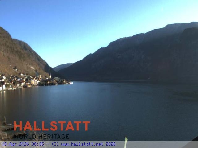 Archiv Foto Webcam Blick auf Hallstatt und den Hallstättersee