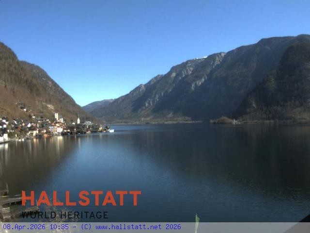 Archiv Foto Webcam Blick auf Hallstatt und den Hallstättersee