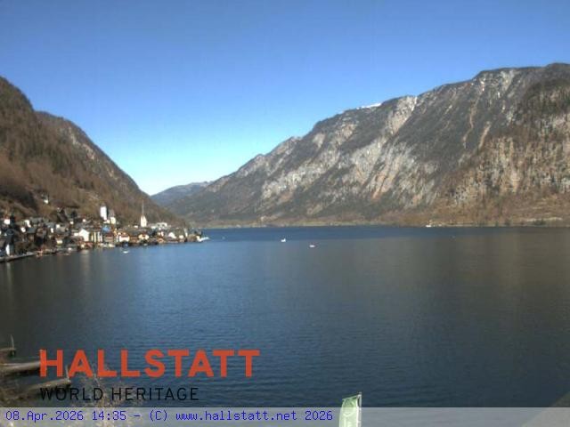 Archiv Foto Webcam Blick auf Hallstatt und den Hallstättersee