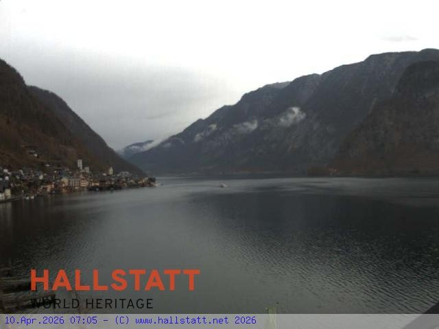 Archived image Webcam Hallstatt: Village and Lake