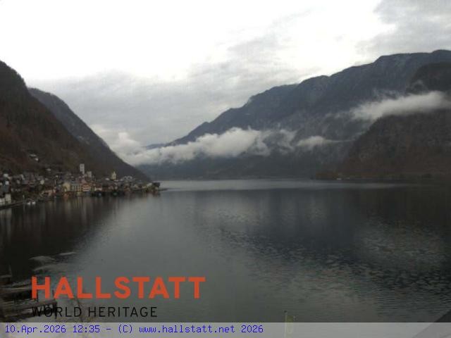 Archiv Foto Webcam Blick auf Hallstatt und den Hallstättersee
