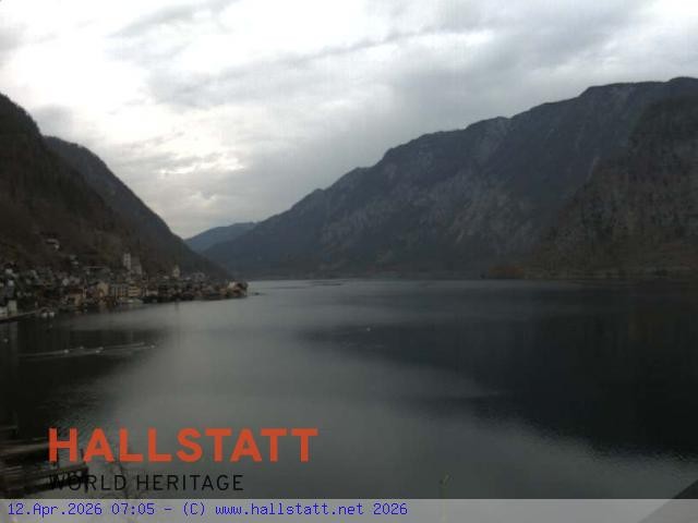 Archiv Foto Webcam Blick auf Hallstatt und den Hallstättersee
