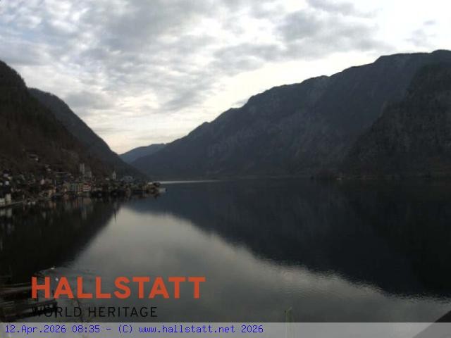 Archiv Foto Webcam Blick auf Hallstatt und den Hallstättersee