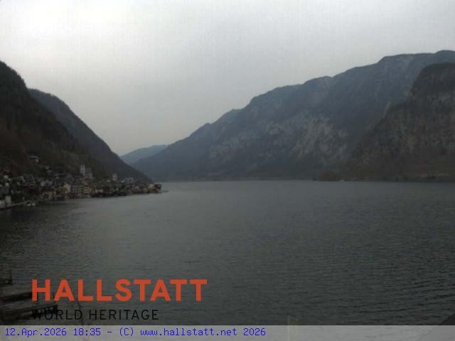 Archiv Foto Webcam Blick auf Hallstatt und den Hallstättersee