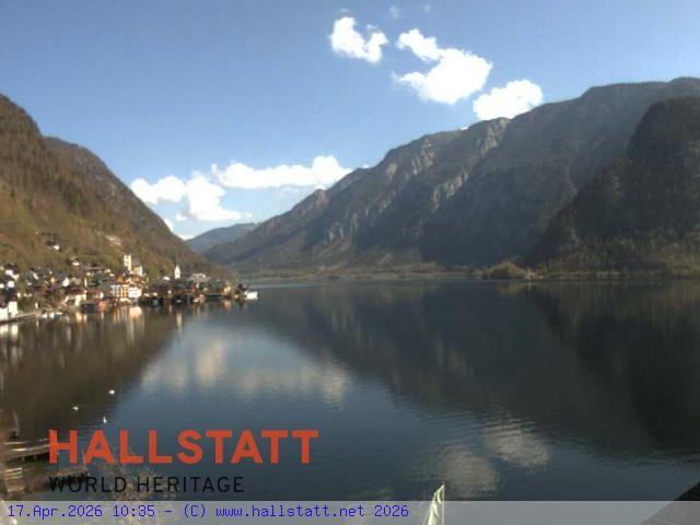 Archiv Foto Webcam Blick auf Hallstatt und den Hallstättersee