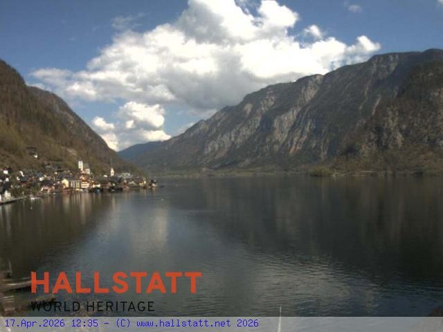 Archiv Foto Webcam Blick auf Hallstatt und den Hallstättersee