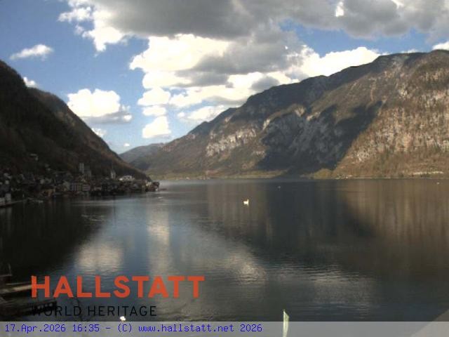 Archiv Foto Webcam Blick auf Hallstatt und den Hallstättersee