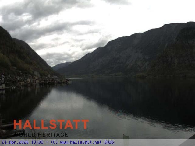 Archived image Webcam Hallstatt: Village and Lake