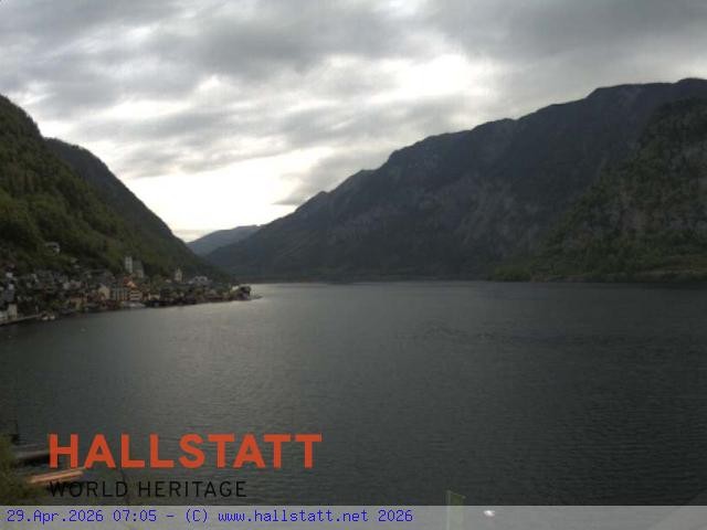 Archiv Foto Webcam Blick auf Hallstatt und den Hallstättersee