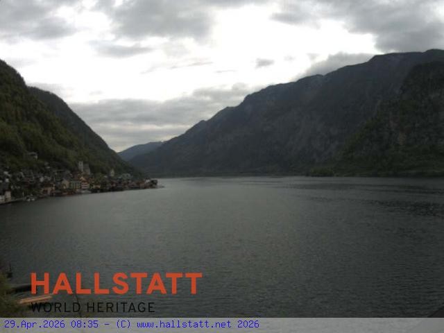 Archiv Foto Webcam Blick auf Hallstatt und den Hallstättersee
