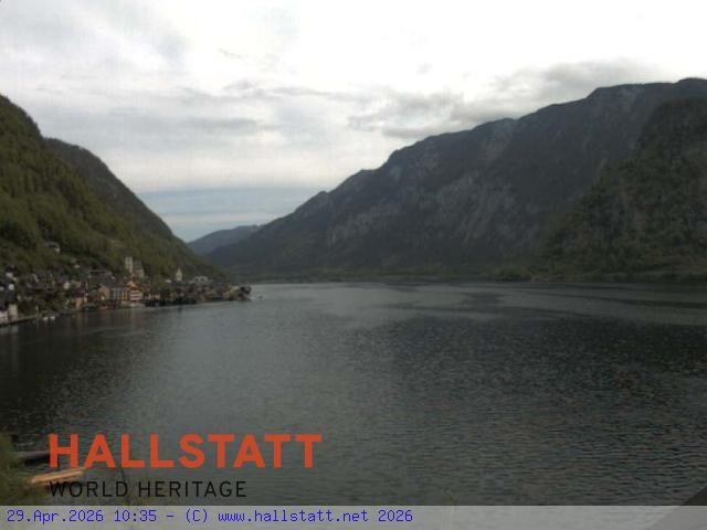 Archiv Foto Webcam Blick auf Hallstatt und den Hallstättersee