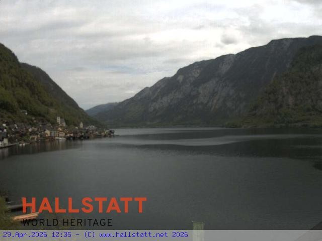 Archiv Foto Webcam Blick auf Hallstatt und den Hallstättersee