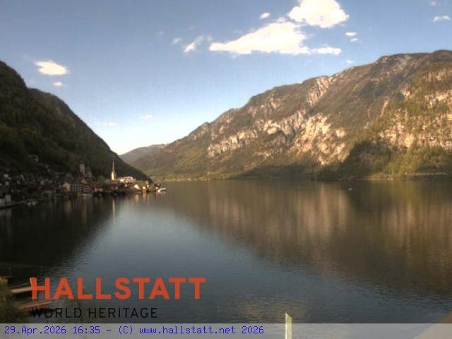 Archiv Foto Webcam Blick auf Hallstatt und den Hallstättersee