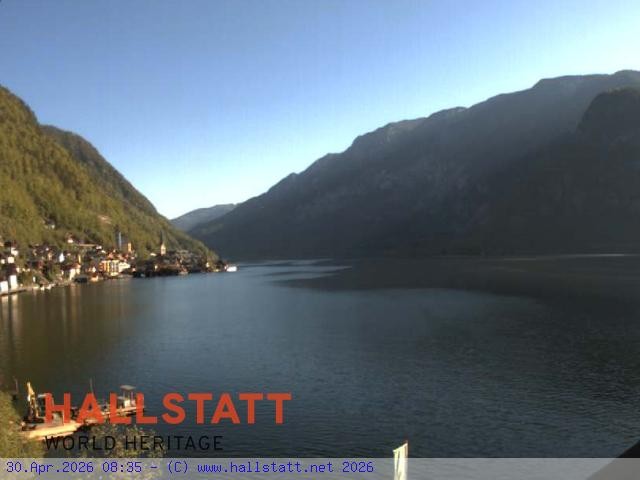 Archiv Foto Webcam Blick auf Hallstatt und den Hallstättersee