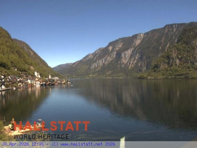 Archiv Foto Webcam Blick auf Hallstatt und den Hallstättersee