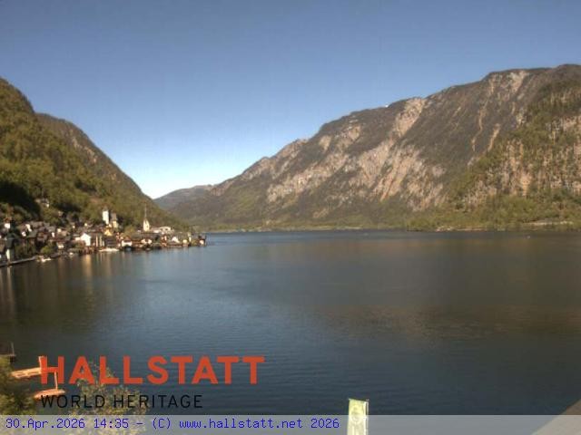 Archiv Foto Webcam Blick auf Hallstatt und den Hallstättersee