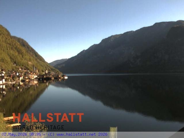 Archiv Foto Webcam Blick auf Hallstatt und den Hallstättersee