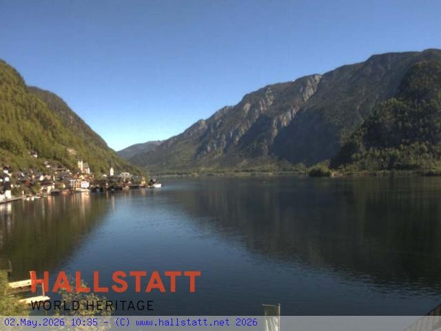 Archiv Foto Webcam Blick auf Hallstatt und den Hallstättersee