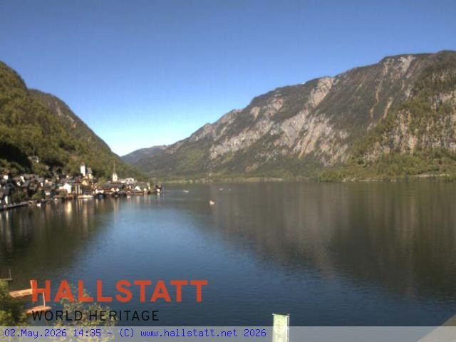 Archiv Foto Webcam Blick auf Hallstatt und den Hallstättersee