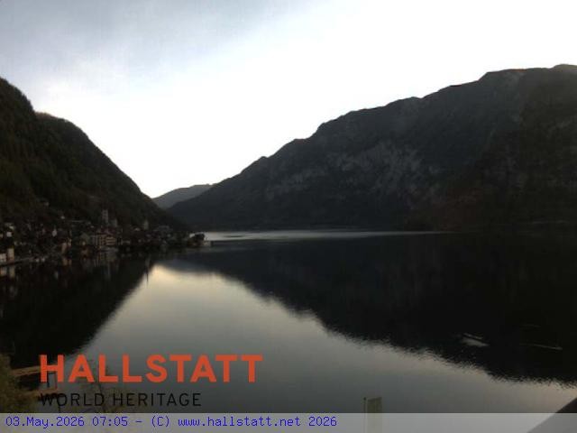 Archiv Foto Webcam Blick auf Hallstatt und den Hallstättersee