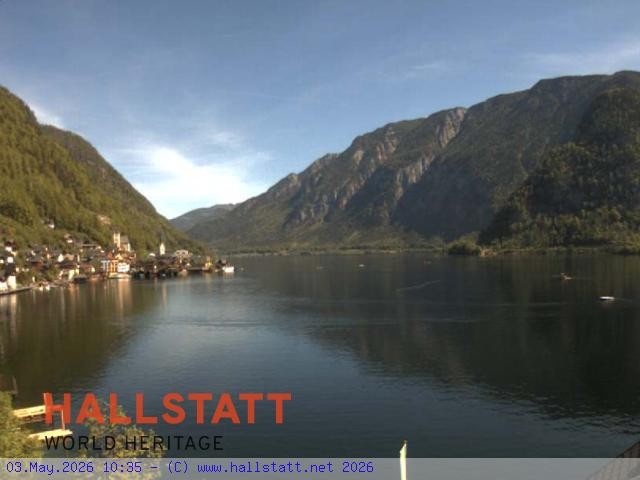 Archiv Foto Webcam Blick auf Hallstatt und den Hallstättersee