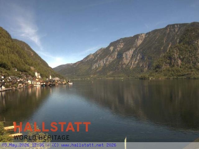 Archiv Foto Webcam Blick auf Hallstatt und den Hallstättersee
