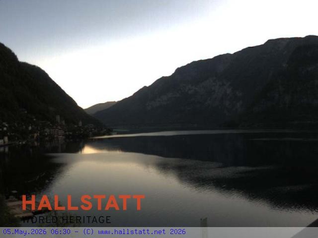 Archiv Foto Webcam Blick auf Hallstatt und den Hallstättersee