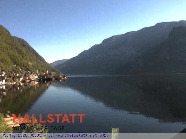 Archiv Foto Webcam Blick auf Hallstatt und den Hallstättersee