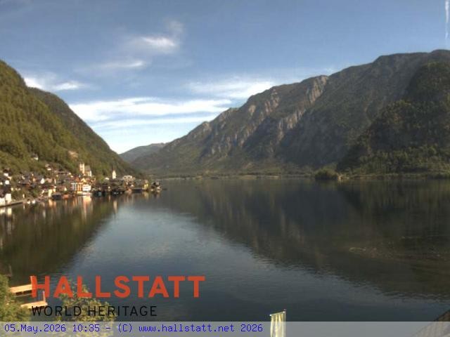 Archiv Foto Webcam Blick auf Hallstatt und den Hallstättersee