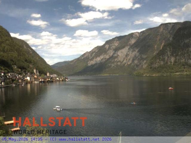 Archiv Foto Webcam Blick auf Hallstatt und den Hallstättersee