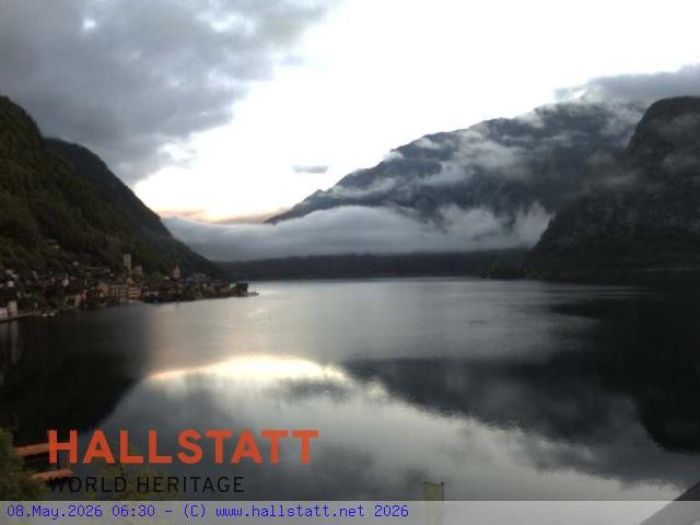 Archiv Foto Webcam Blick auf Hallstatt und den Hallstättersee