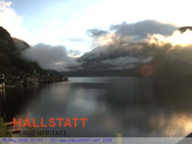 Archiv Foto Webcam Blick auf Hallstatt und den Hallstättersee