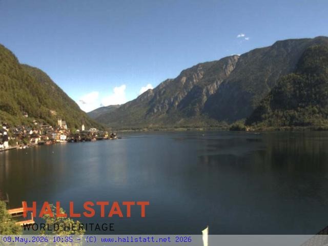 Archiv Foto Webcam Blick auf Hallstatt und den Hallstättersee