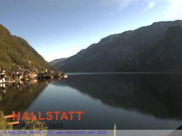 Archiv Foto Webcam Blick auf Hallstatt und den Hallstättersee