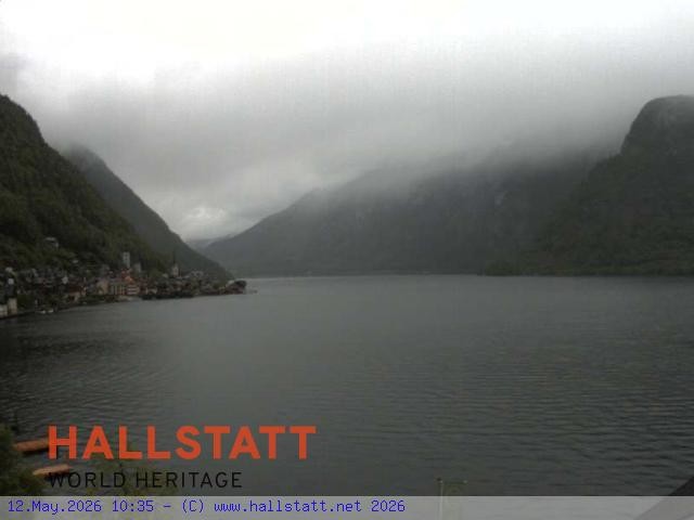 Archiv Foto Webcam Blick auf Hallstatt und den Hallstättersee