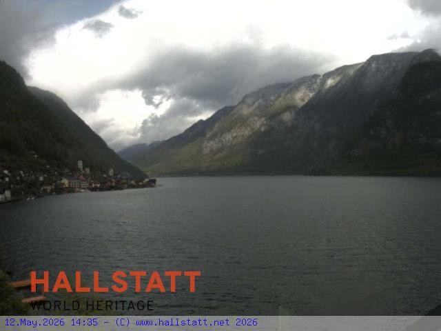 Archiv Foto Webcam Blick auf Hallstatt und den Hallstättersee