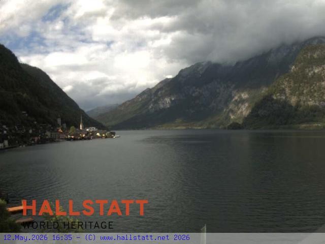 Archiv Foto Webcam Blick auf Hallstatt und den Hallstättersee