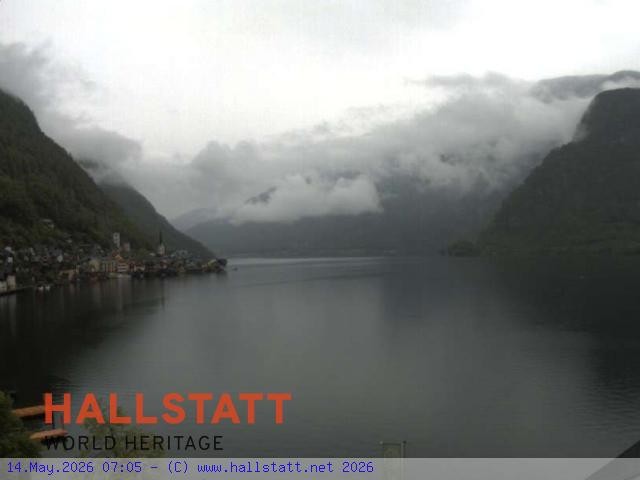 Archiv Foto Webcam Blick auf Hallstatt und den Hallstättersee