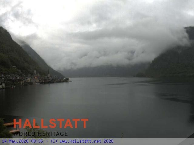 Archiv Foto Webcam Blick auf Hallstatt und den Hallstättersee