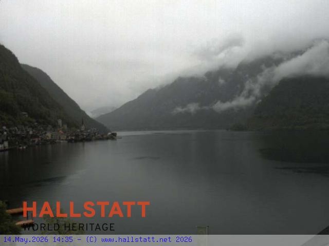 Archiv Foto Webcam Blick auf Hallstatt und den Hallstättersee