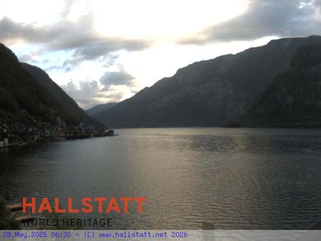 Archiv Foto Webcam Blick auf Hallstatt und den Hallstättersee